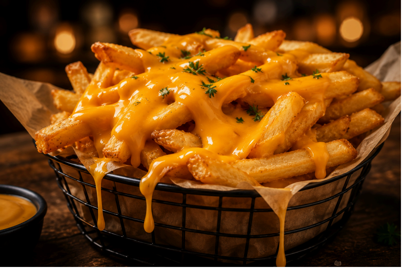 Crispy French Fries & Cheddar Cheese Sauce